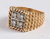 14K gold and diamond ring, 6 dwt.