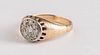 14K gold and diamond ring, 3.8 dwt., size - 8 1/2.
