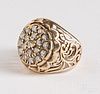 10K gold and diamond ring, 4 dwt., size - 6.