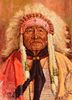 John DeMott (b. 1954) - Portrait of an Indian Chief (1994)