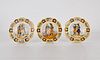 3 Henriot Quimper French Faience Plates