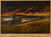 Currier & Ives "Prairie Fires" Print