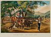 Currier & Ives "Haying-Time. The First Load" Print