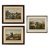 3 Currier & Ives Hunting Dogs Prints