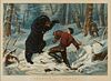 Currier & Ives "A Tight Fix" Print