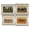 4 Currier & Ives Equestrian Prints