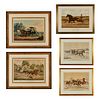 5 Currier & Ives Equestrian Prints