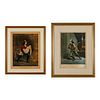 2 Currier & Ives "The American Fireman" Prints