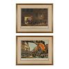 2 Currier & Ives "The Life of a Fireman" Prints