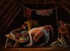 Dewey Albinson "Event in the Loft" Oil on Canvas