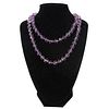 Amethyst Crystal Beaded Necklace