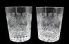 Set of (2) Waterford "Peace" Old Fashion Glasses