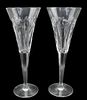 Set of (2) Waterford "Love" Champagne Flutes