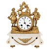 English Marble Figural Mantle Clock