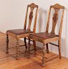 Cottage Side Chairs, Pair, Turn of the 20th C
