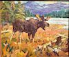 Frank B. Hoffman (1888-1958) Wildlife oil painting