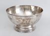 JAPANESE SILVER-PLATED FOOTED PUNCH BOWL AND TWELVE MATCHING PUNCH CUPS