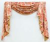 GROUP OF FRENCH BOUSSAC SHANTUNG SILK CURTAINS AND PELMETS