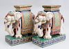 PAIR OF MODERN CHINESE POTTERY ELEPHANT-FORM GARDEN SEATS