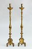 PAIR OF ANGLO-FLEMISH BRASS ALTAR CANDLESTICKS
