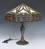 Victorian Leaded Glass Parlor Lamp