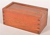 PA 19th Century Cherry Slide-lid Candle Box.