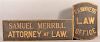 2 Antique Painted Wood Attorney's Trade Signs.
