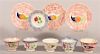 Lot of Nine Various Pieces of Spatterware China.