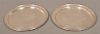 2 Old Newbury Crafters Sterling Circular Trays.