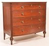 Federal Cherry Bow-front Chest of drawers.