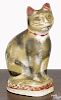 Pennsylvania chalkware cat, 19th c., 6'' h. Provenance: The Estate of Louis G. and Shirley F. Hecht