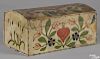 Continental painted pine dome lid box, early 19th c.