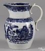 English pearlware pitcher, dated 1792, inscribed Thomas & Ales Hardman Success to all Flowerist