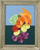 Ernest Martino (American 20th c.), oil on board still life, signed lower right, 20'' x 15''.