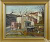 Walter Emerson Baum (American 1884-1956), oil on canvas street scene, signed verso, 16'' x 20''.