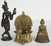 Three Asian and Burmese Bronze Articles