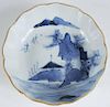 Chinese Blue and White Scalloped Bowl