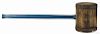 Oak carnival mallet, impressed McLean Mfg. Co., Pittsburgh Pa, with a blue handle, 36'' h.