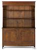 Southern hard pine pewter cupboard, late 18th c., 77'' h., 51 1/2'' w.