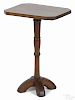 Walnut and maple candlestand, early 19th c., 25 1/4'' h., 17'' w.
