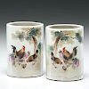 Pair of Chinese Porcelain Brush Pots 