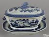 Chinese export porcelain Canton tureen and undertray, 19th c., 9'' h., 13'' w.