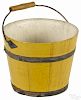 Shaker child's swing handled bucket, late 19th c., retaining its original yellow surface