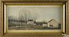 Pennsylvania watercolor farm scene, late 19th c., inscribed on backing H. J. Ohl Nov. 2 1893
