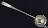 Philadelphia bright cut silver ladle, ca. 1800, bearing the touch of Richard Humphreys, 14 1/2'' l.