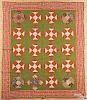Pair of Pennsylvania nine-patch quilts, ca. 1870, 85'' x 74''.