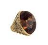 14K Gold Boulder Opal Stone Cocktail Dome Ring