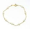 Mikimoto 18K Gold Pearl Station Bracelet