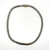 John Hardy Sterling 18k Gold Woven Chain Necklace