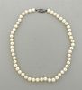 Mikimoto Silver Clasp Pearl Necklace